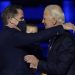FILE - In this Nov. 7, 2020, file photo, President-elect Joe Biden, right, embraces his son Hunter Biden, left, in Wilmington, Del. Biden’s son Hunter says he has learned from federal prosecutors that his tax affairs are under investigation.  (AP Photo/Andrew Harnik, Pool)