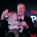 NEW YORK, NEW YORK - DECEMBER 13: Elon Musk and son X Æ A-12 on stage TIME Person of the Year on December 13, 2021 in New York City. (Photo by Theo Wargo/Getty Images for TIME)
