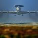 A Nato AWACS plane takes off the NATO Airbase in Geilenkirchen, Germany, Wednesday, March 12, 2014. AWACS planes flying out of Geilenkirchen to patrol over Romania and Poland. (AP Photo/Frank Augstein)