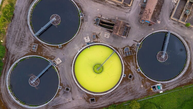 The Blackburn Meadows Waste Water Treatment Works, operated by Yorkshire Water, in Sheffield, UK, on Friday, June 30, 2023. Rising debt-servicing costs threaten to swamp some of Britain's biggest water companies' finances and undermine many of their recent promises to upgrade crumbling infrastructure. Photographer: Anthony Devlin/Bloomberg via Getty Images
